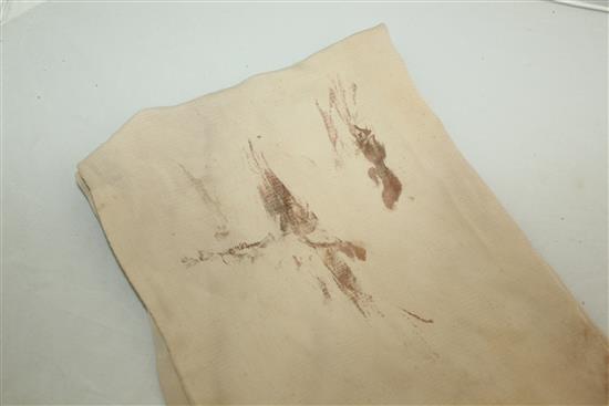 A WWII Japanese Kamikaze pilots silk scarf, approx. 119.5cm, staining